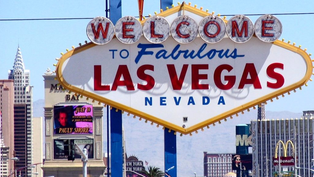 The iconic Welcome to Fabulous Las Vegas sign in Nevada.